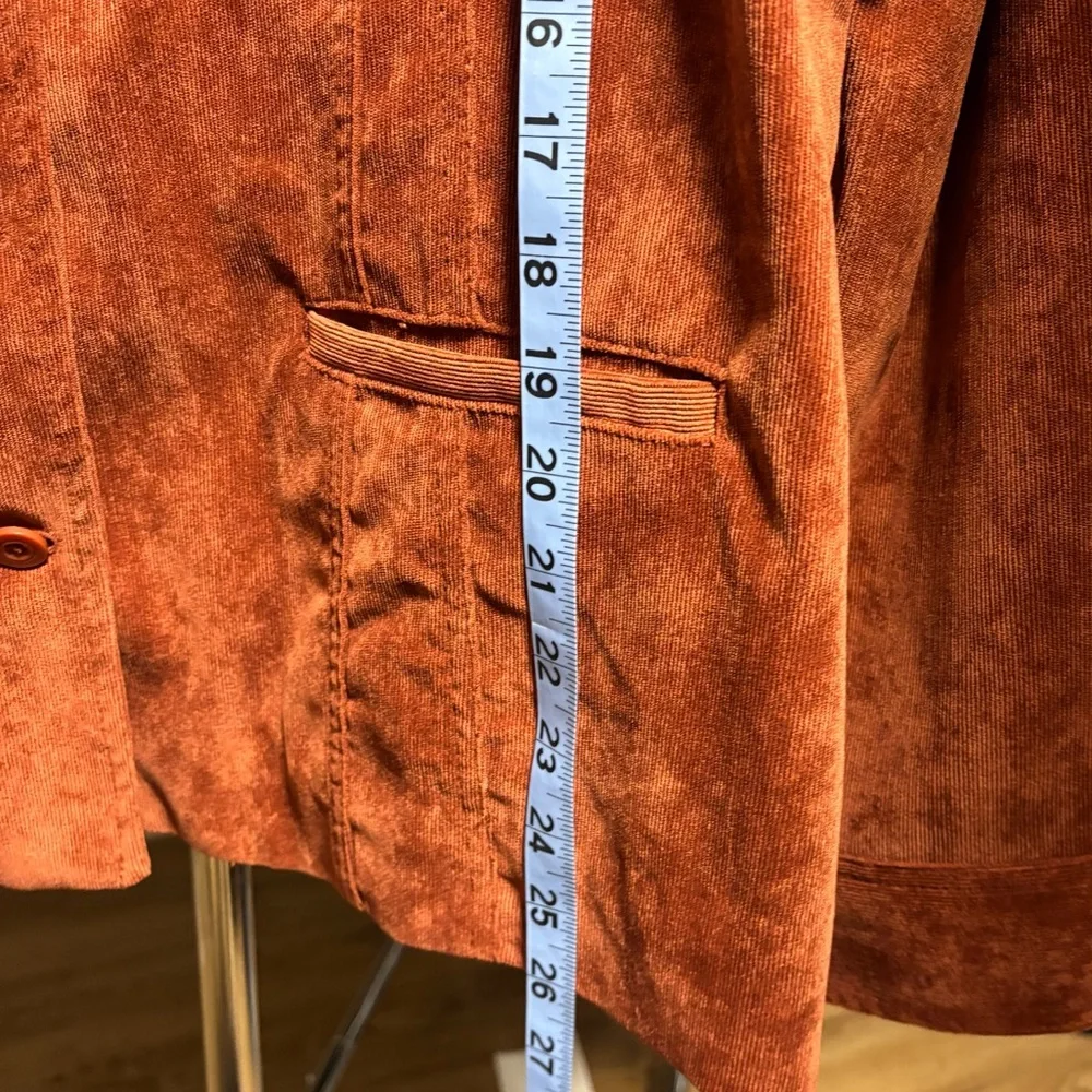 NWOT rusty orange corduroy shacket, Croft & Barrow size XL